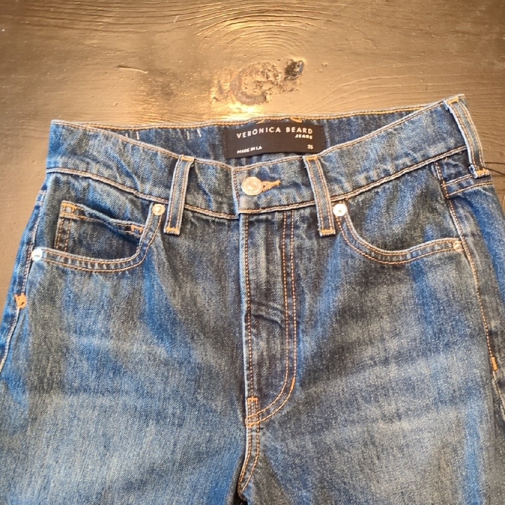 Veronica Beard Blue Denim Jeans High Rise Straight Leg